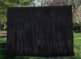 Large Thick Faux Mink Velvet Curtains Blockout 550x 230cmHook Pinch Pleat Black V702-CNA11-1 BLACK