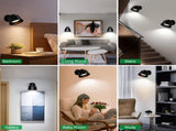 Night Light Wireless Wall Light Indoor LED 2 Pack,Battery Operated Wall Lights Rechargeable Lamp V1171-CB-WL-MINI-B2-CCT-USB