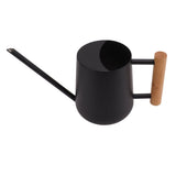 Watering Can 900ml Stainless Steel Long Spout Wooden Handle Elegant Flower Watering Pot for Garden V1294-YM0706-3111230174012