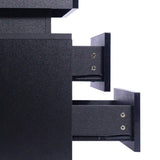 Levede Bedside Tables Side Table 2 Drawers Black FU6001-BK