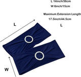 Spandex Chair Sashes Bands 50PCS Stretch Chair Ties Bows with Buckle Slider for Wedding Party V1258-DP02-C-1407
