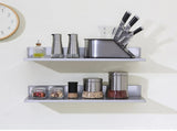 24" x 8.6" Stainless Steel Wall Mounted Shelf Kitchen Restaurant Shelving V767-VVR-BGSCTTLL86242HBE0V0