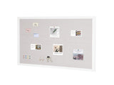 48"x36" White Cork Board with Linen Surface Stylish Wall-Mounted Bulletin Board for Home, School, V952-RMB48X36WBSMBDAIDV0