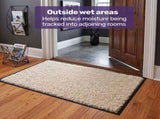 EQUIPMED 60x85cm Non-Slip Indoor Rug Floor Mat Beige, Poly Fiber Cut Loop Pile, High Density Base, V219-STAMATEQ96BA