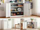 Artiss Steel Locker Cabinet Filing Mental Storage 3-Point Lock Adjustable Shelves White FC-METAL-100-WH