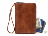 Women's RFID Blocking Zipper Wallet Leather Phone Bag with Wrist Strap, Compact Travel Purse for V1237-ZY-924-359
