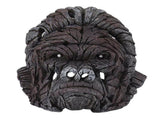 Gorilla Head Sculpture 6.3in Animal Head Figurine Resin Hollow Out Design Statue Decor for Living V1294-YM0706-3115230089011