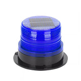 Solar Powered LED Flashing Beacon Light, 12-24V Amber Emergency Magnetic Warning Blue V201-LED0016BU8AUA