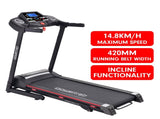 Powertrain V30 Foldable Treadmill 420mm Running Belt 14.8kmh Speed 3 Level Incline12 Programs U TML-LJJ-V30