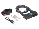 3.7V Lithium Battery Portable Fingerprint Bicycle Lock Bluetooth Intelligent Chain Lock for V1294-YM0710-3114210108111
