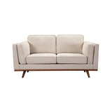 32 Seater Sofa Beige Fabric Lounge Set for Living Room Couch with Wooden Frame V43-SET-YOK-3+2-BG