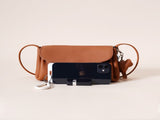 Genuine Leather Flap Crossbody Bag with Elephant Charm - Compact & Stylish Shoulder Purse V888-ELOSUNG35965
