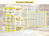 5 Pieces Acrylic Quilting Rulers,Square Sewing Rulers V1366-AZ2-W-15897