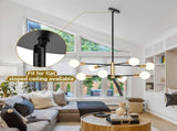 Modern Sputnik 8 Lights Height Adjustable Ceiling Light Fixture Mid-Century Modern Gold V1171-CX-BOM000425