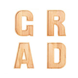 Festive Graduation Celebration Set, 4 Piece Wooden Letter Trays, Functional Divided Compartments for V1192-AZ-W-24243