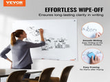 Magnetic Glass Whiteboard, Dry Erase Board 48"x32", Wall-Mounted Large White Glassboard Frameless, V952-CXGCBLBGHBL4O9WH5V0