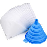 200 pcs Nylon Conical Paint Filter For Car Paint With Silicone Funnel Filter For Filtering Car V1188-MS-227-0752