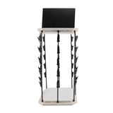 Chip Rack with Top Writing Pad Creative 360&deg Rotating 5 Tiers 40 Clips Wood Chip Display Stand for V1294-YM0901-3118240260511