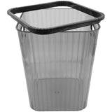 Black Clear Trash Can with Reasonable Capacity for Home Organization and Storage V1192-AZ-W-19425