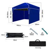 RED TRACK 3.6x2.2m Ultra Compact Folding Gazebo, Walls, Carry bag, Portable Outdoor Popup Marquee V219-OTDGZBRT2WBA