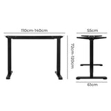 Levede Motorised Standing Desk Frame Black Dual Motor DH1049-D-BK