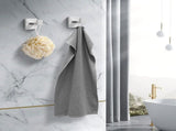 Towel Hooks for Bathrooms Robe Hook Coat Hook 6 Pack Brushed Nickel Stainless Steel Heavy Duty Wall V1259-HOOK-SS-SQ-BN-6PK