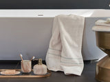 Bedding House Van Gogh Fleurir Off White Bath Towel V442-HIN-TOWEL-FLEURIRBATH-OFFWHITE-RE