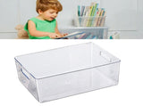 Book Storage Container Transparent Versatile Book Storage Organizer Container Bin with Handle for V1294-YM0901-3117240014811
