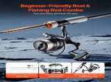 Rod and Fishing Reel Combo, IM6 Fiberglass & Carbon Fiber Spinning Rod and Reel Combo, Bass Fishing V952-GLZHFCLQX65YD6OUO001V0