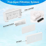 12x T-Shaped Filters Pet Water Fountain Filter Refill for Mini and Swan Pet Drinking Fountain B V1192-AZ-W-23011