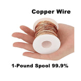99.9% Dead Soft Copper Wire, 18 Gauge/ 1 mm Diameter, 213 Feet/ 65 M, 1 Pound Spool Pure Copper Wire V1370-AZ4-07860