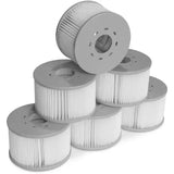 12 Pack Replacement Filter Cartridges for Inflatable MSPA Hot Tubs, 106 mm Diameter Spa Filters for V1189-LC-RY-00462