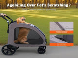 Pet Stroller, 4 Wheels Dog Stroller with Brakes, 160lbs Weight Capacity, Portable Puppy Stroller V952-CWTCDHK4QSHD3F05MV0