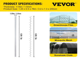 Spring Wire and Lock Channel,2 m Lock & U-Channel Bundle for Greenhouse, 20 Packs PE Coated V952-YMCKCTZLHJ2202VQ5V0