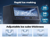 Devanti 35kg Commercial Ice Maker Freestanding Ice Cube Machine IM-B-ZB35F-COM