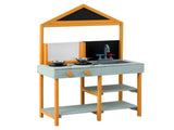 Keezi Kids Mud Kitchen Play Kitchen Toy Kitchen Set with Blackboard 110cm PLAY-WOOD-TRG-BOARD