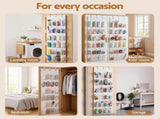Artiss Over Door Shoe Organiser Storage X2 6-Tier Pantry Hanger 24 Pockets White OVDS-HY-03-6T-WHX2