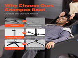 Portable Shampoo Bowl, Shampoo Sink with Adjustable Height & Angle, Salon Hair Wash Sink with Drain V952-LSXXFSCLSXWTGXBJR002V0