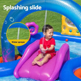 Bestway Kids Inflatable Play Splash Pool with Slide Ball Tossing Toys Coral Basket BW-POOL-PLAY-53167