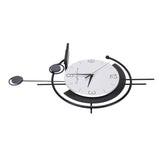 Modern Simple Wall Clock Iron Art Silent Movement Decorative Wall Clock Black White V1294-YM0901-3115250011011