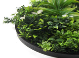 Slimline Flowering White Artificial Green Wall Disc UV Resistant 75cm V637-DP8880022