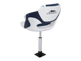 Seamanship Captain Bucket Boat Seats Flip Up Bolster Swivel 15cm Padding with Adjustable Pedestals BS-B-HELM-WB-60-5575