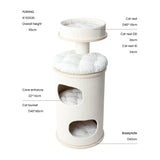 HONEYPOTCAT PURRING Multi-Level Sisal Barrel Cat Tower - 95cm V390-182530
