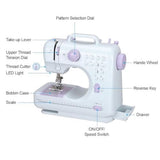12 Stitch Multi-Function Household Sewing Machine,Portable Electric Sewing Machine,Double-line V1369-AZ3-W-22314
