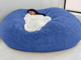 Chair Cover for Kids Adults, Living Room Furniture Big Round Soft Fluffy Faux Fur V1369-AZ3-W-15439