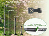 60" Weed Puller Tool with Long Handle Heavy Duty 2-in-1 Weed Rake and Garden Hoe, Manual Weed V1107-119-94181
