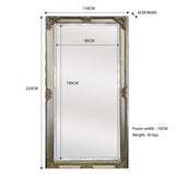 Deluxe French Provincial Ornate Mirror - Champagne - X large 210cm x 110cm V292-M-DLUX-XL-CHAMP