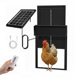 CARLA HOME Automatic Chicken Coop Door Solar Powered with 4 Mode Timer & Light Sensor, Anti-Pinch & V178-36375