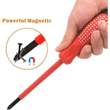 7-Piece Insulated Screwdriver Set 1000V Premium Cr-V Steel With Black Oxide Magnetic Tips And Tpr V1188-MS-227-2367