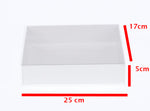 100 Pack of White Card Box - Clear Slide On Lid - 17 x 25 x 5cm - Large Beauty Product Gift Giving V382-100WHITEHAMP17X25X5